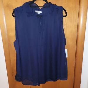 Ophelia Roe Navy Stripe Tank Blouse